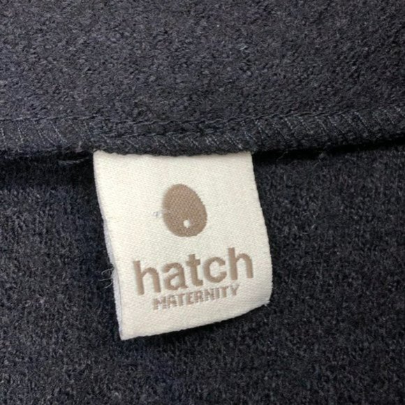 HATCH Maternity Black Wool blend Exaggerated Collar Toggle Cape Coat Med - Picture 5 of 15